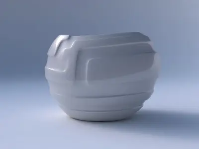 Bowl compressed 2 with smooth ribbons 3D print model