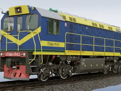 Shunting locomotive TGM-6  3D model