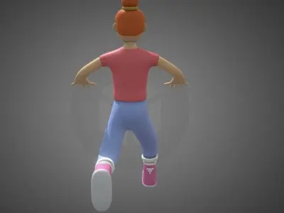 Sport Girl Character Free 3D model