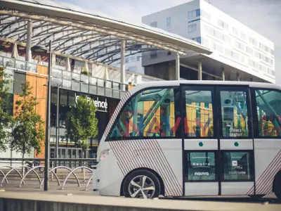 driverless shuttle bus navya 3D model