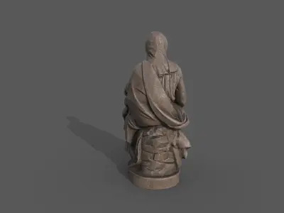 Madonna of Bruges Low-poly 3D model