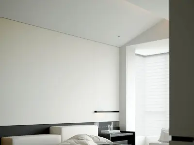 Bedroom interior scenes 3D model 8
