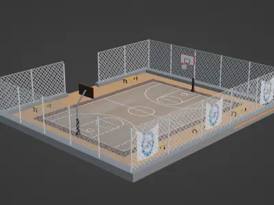 Basketball Stadium - Philadelphia 76ers Low-poly 3D model