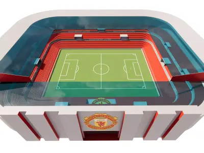 Soccer Stadium Revit- Manchester United Stadium Fan 3D model