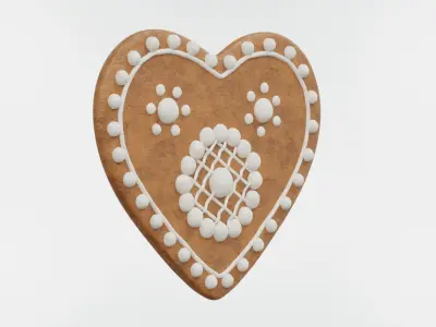 Gingerbread Christmas Cookie 17 3D model