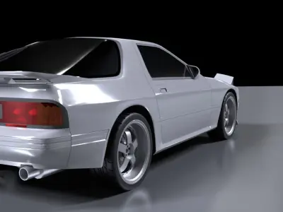 Nissan RX7 White Comet 3D model