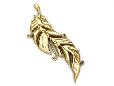 Luxury Leaf Pendant 3d Printable Model 3D print model
