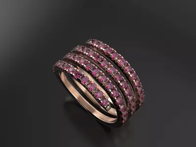 Snake ring 3D print model 13