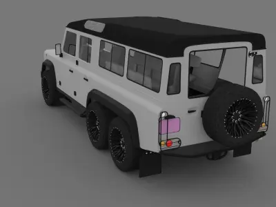 Defender 110 6x6 model 3D model