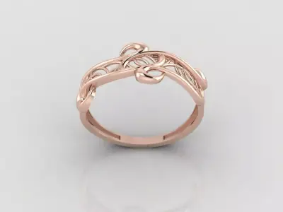 Women Ring Fancy Ring Plain light weight STL 3DM Printable 3D print model 6