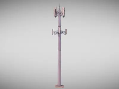 Radio Mast Low-poly 3D model
