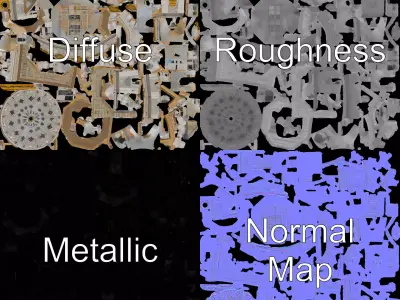 Elegant Mosque Dome model pack Low-poly 3D model