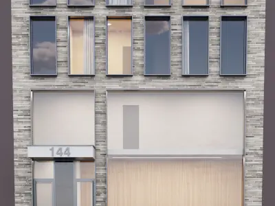 Modern building fasade 3 3D model