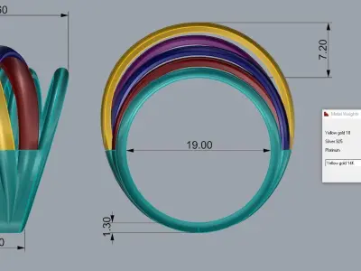 Jewelry Ring Gold 3D print model