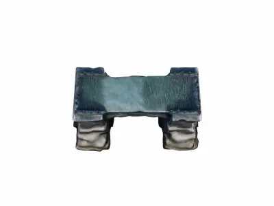 3d Model River Barrier System Protecting A Coastal City 3D model