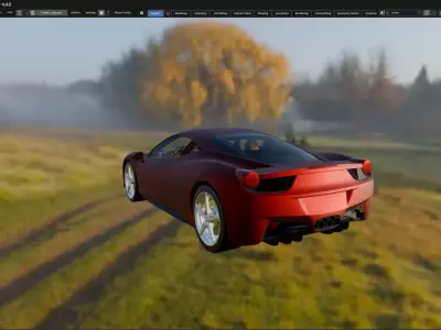 Car Ferrari 458 Italia Low-poly 3D model