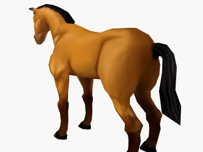 Horse stylized  Low-poly 3D model