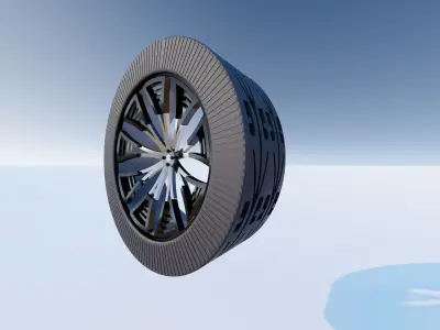 car tire wheel drive Low-poly 3D model