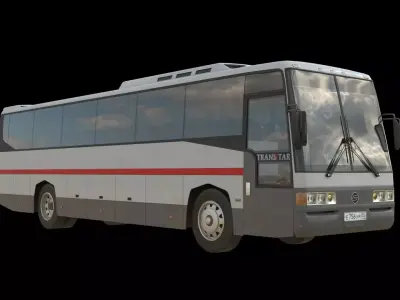 SsangYong Transtar Bus Low-poly 3D model