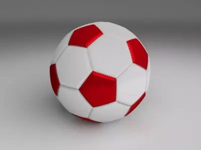 Classic High Quality Football Low-poly 3D model