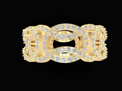 Luxury Wide Diamond Eternity Ring 1240 3D print model