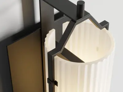 ITALIAN OPALINE GLASS SCONCES CIRCA 1950 wall lamp Low-poly 3D model