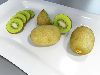 Photorealistic Kiwi Fruit 3D model