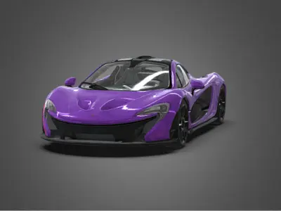 High-Poly 3D Model of McLaren P1 Hypercar  3D model
