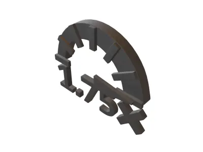 Speed 1 point 75 Symbol v1 001 Low-poly 3D model
