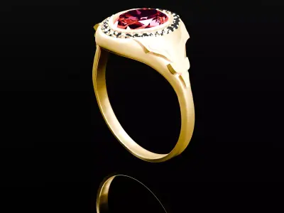 Ring 3D Model for Jewelry visualization and printing 3D model