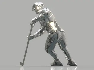 Ice hockey player 3D model
