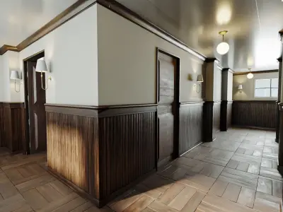 Modular Interior Pack Low-poly 3D model