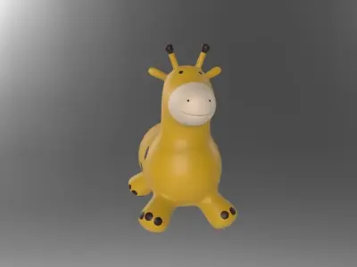 Inflatable Giraffe Toy Kids Low-poly 3D model