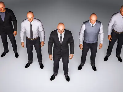 Metahuman High Quality Modular Formal Male Outfit Pack Low-poly 3D model