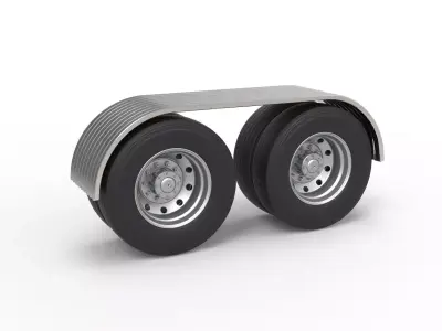 Semi truck Rear fenders Set 8 Scale 1 to 25 3D print model