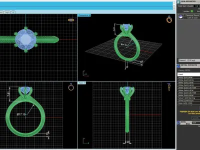 Solitaire Diamond Fashion Ring R8 3D print model purchase