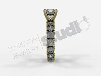 Highly luxury engagement infinity ring 3d model 3D print model