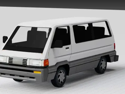 Low Poly Van Vehicle Low-poly 3D model