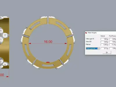 Brand Ring Jewelryset 2 size 3D print model
