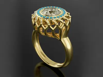 Cluster ring 3D model