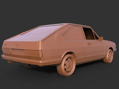 volkswagen passat coupe 1980 3D print model