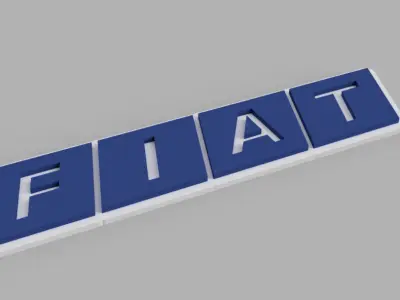 Fiat Logo Car 2 Wall Picture 3D print model