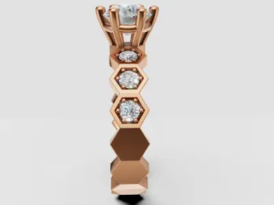 Engagement Ring 3D print model C 79 3D print model