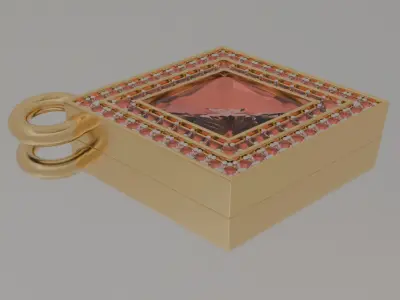 Ruby Pendant Crimson Tear 3D model jewerly 3D model