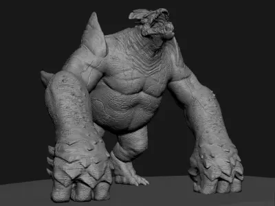 Leatherback Kaiju 3d model 3D model