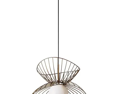 Modern Dining Room Chandelier Designer Metal Pendant Light 3D model