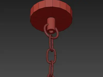 Palwa Crystal Glass Chandelier 3D model