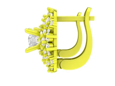 7058 luxury hongkong diamond women earrings 3D print model