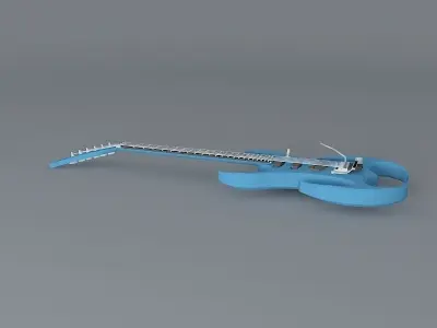 Sparkle Invader guitar Free 3D model