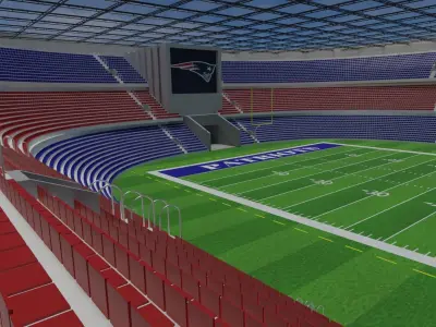 New England Patriots - American Football Stadium Low-poly 3D model